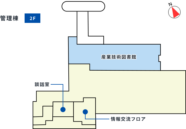 産業技術図書館のフロアマップ