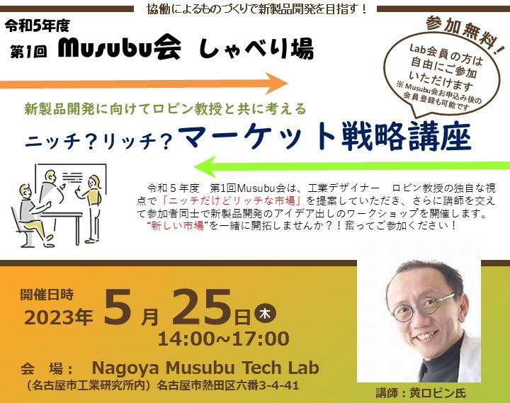 協働によるものづくりで新製品開発を目指す！令和5年度 第1回Musubu会 しゃべり場